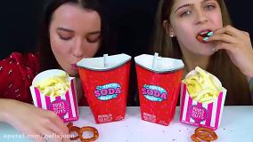 چالش فود اسمر با دو خواهر