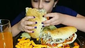 سارینا فود _آسمر. موکبانگ ایرانی. چالش فود. چالش غذا خوری. _آسمر فود