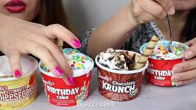 چالش فود اسمر | خوردن كيك بستني