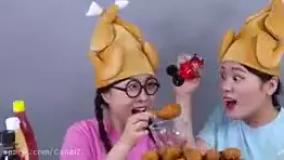 چالش فود اسمر دونفزه مرغ سوخاری