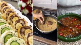 پخته انواعه سوپ لقمه کباب و مرغ غذاهایه خوشمزه