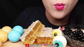 چالش فود اسمر عسل و موچی/چالش غذا خوردن