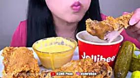 چالش فود اسمر_  غذا خوری _ مرغ سوخاری