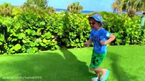 ماجراهای ناستیا و بابا دوبله فارسی | ترامپولین بازی! ❤️