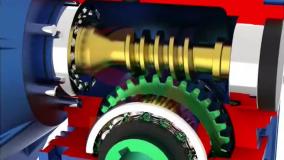 کارکرد گیربکس حلزونی به صورت انیمیشن (3D)