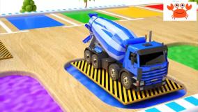 ماشین بازی رنگی آموزش رنگ ها را با توپ های کامیون زباله ها