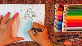قصه صوتی کودکانه به همراه نقاشی آدم برفی