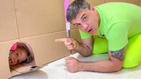 ناستیا و بابایی جدید | ناستیا و بابایی بازی جدید | قلعه کاغذی ناستیا جدید