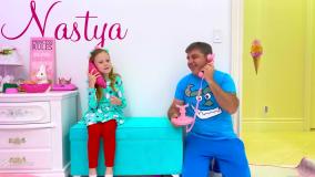 ناستیا و استیسی.ناستیا شو ناستیا و بابایی برنامه کودک ناستیا.ناستیا استیسی جدید