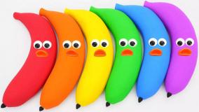 آموزش اسلایم - ساخت موزهای رنگارنگ - اسلایم بازی کودکانه - سرگرمی کودک اسلایم