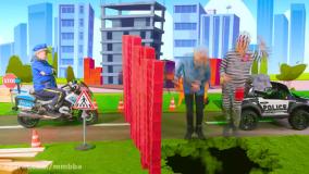 اسباب بازی کودکانه : بازی با ماشین و موتور پلیس