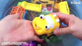 اسباب بازی کودکانه ماشین بازی نجات ماشین ها بیل مکانیکی جرثقیل شن بازی پلیس