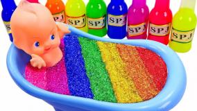 ساخت اسلایم - اسلایم بازی-اسلایم رنگین کمان-اسلایم باحال-اسلایم بازی کودکانه