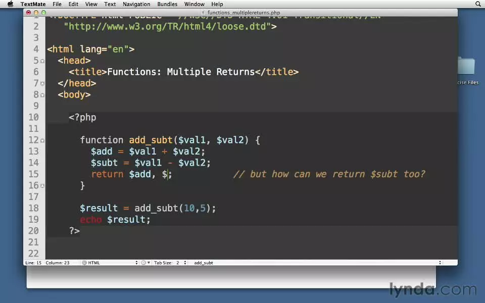 051 - برگرداندن مقادیر از یک تابع