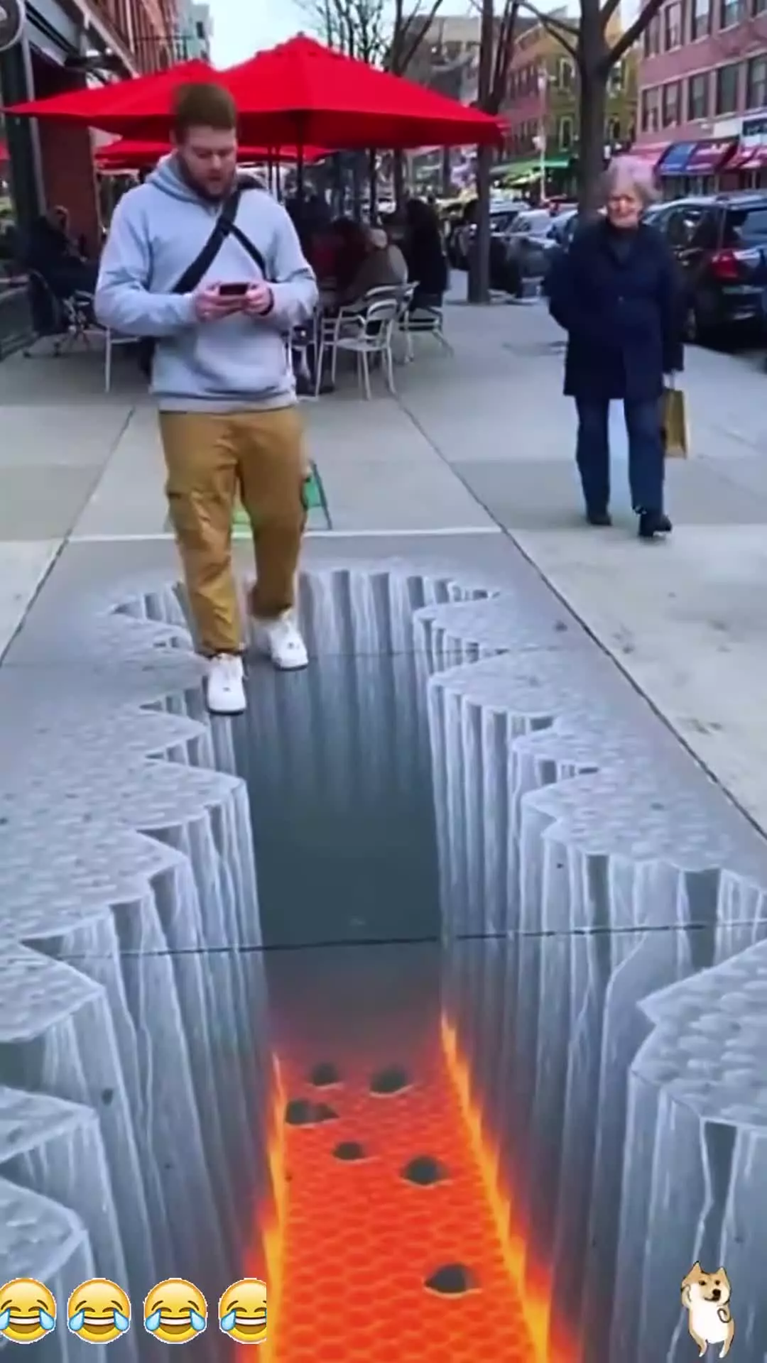 نقاشی سه بعدی در خیابان