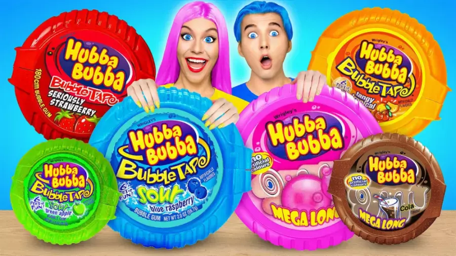 چالش خوراکی دخترانه: ماجراجویی در دنیای فود اسمر آدامس هوبابوبا!