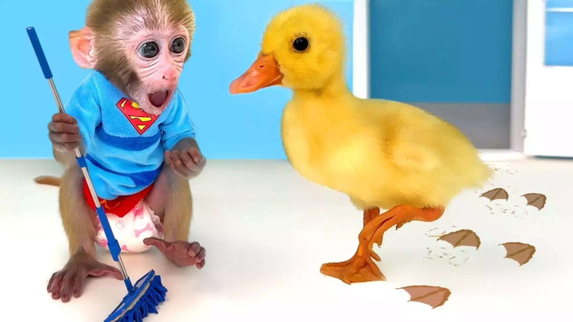 ماجراجویی میمون بازیگوش با اردک طلایی: لحظات شگفت‌انگیز!