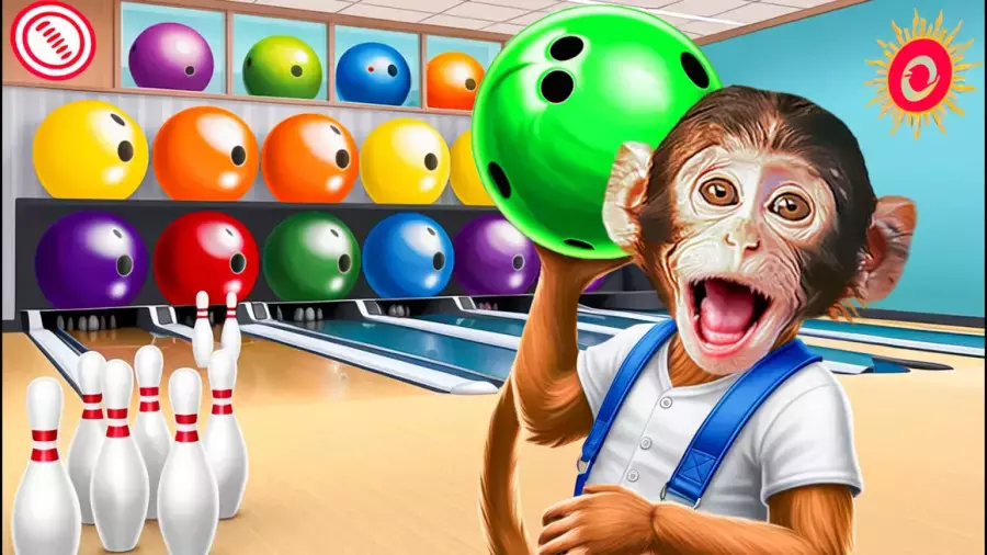 میمون بامزه: ماجراجویی‌های بچه میمون در بولینگ با پاپی!