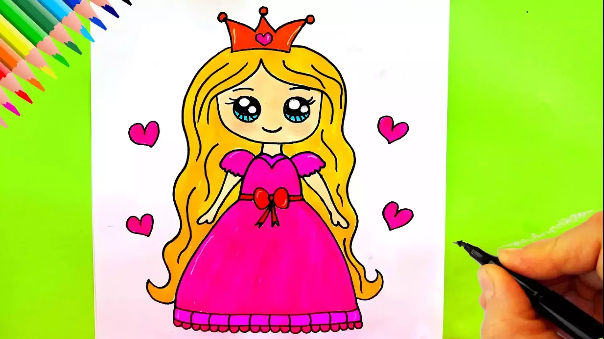 آموزش نقاشی دختر زیبا: ایده‌های خلاقانه برای کودکان