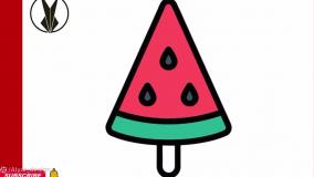 نقاشی‌های کودکانه آسان: ایده خلاقانه برای کشیدن هندوانه