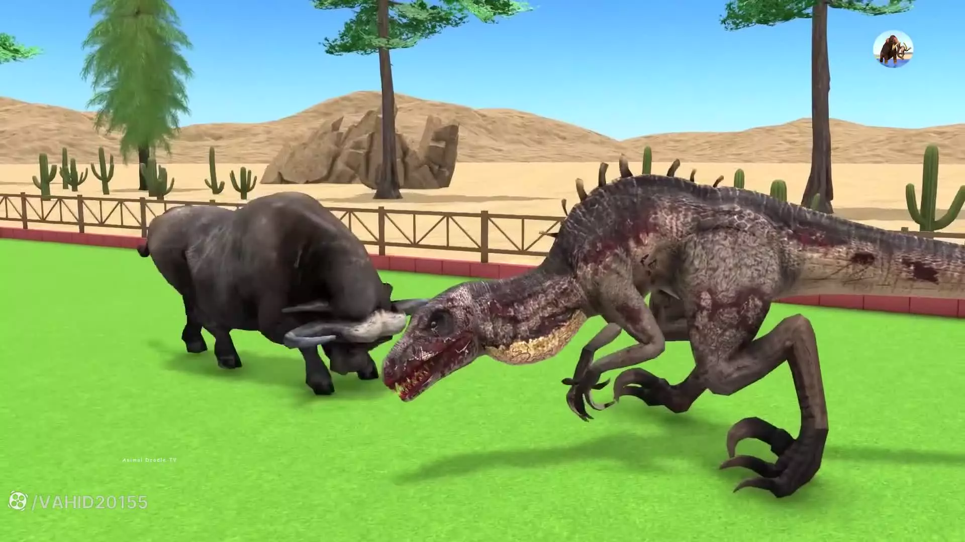 انیمیشن کارتون دایناسورها | نبرد دایناسور در مقابل حیوانات وحشی