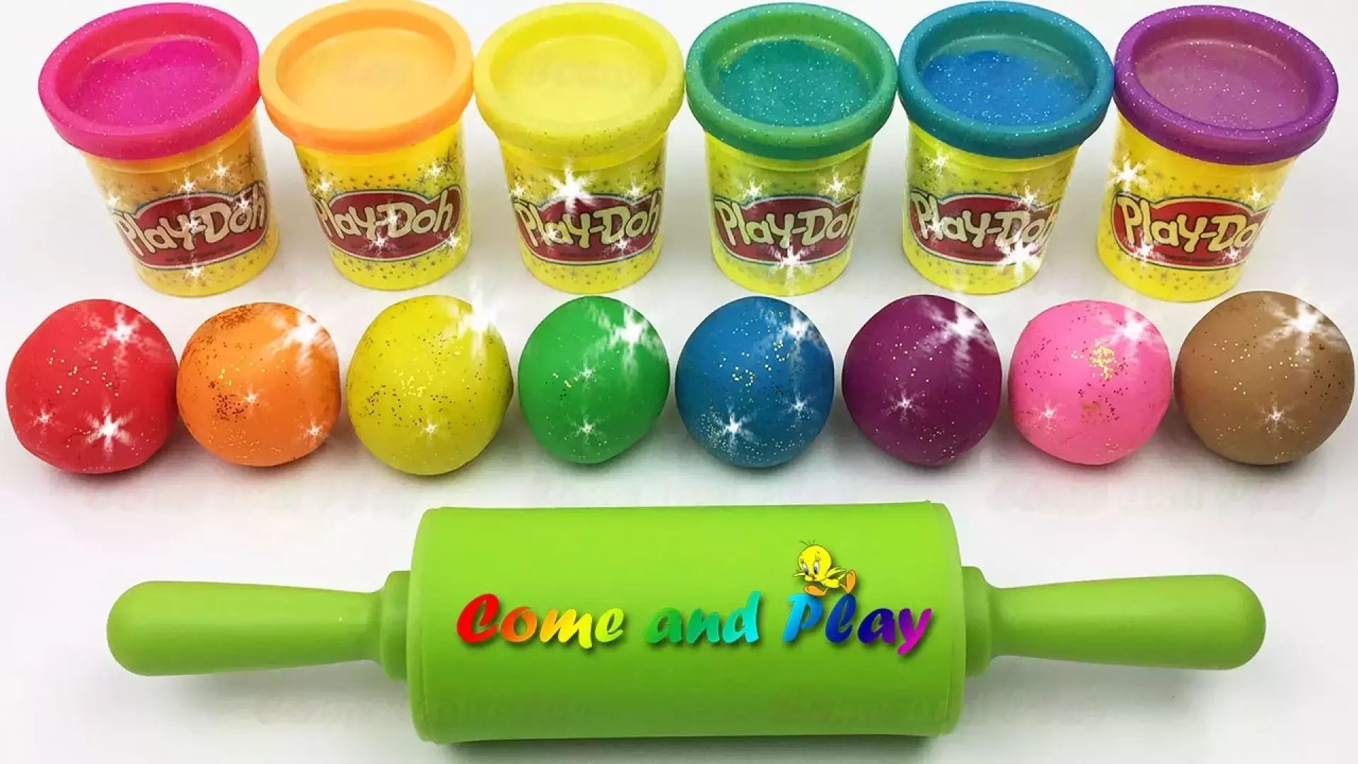 آموزش رنگها ؛ توپهای رنگین کمانی خمیری ؛ خمیربازی ؛ کودک و سرگرمی