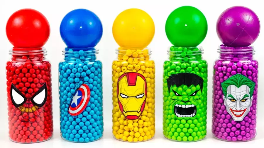 کارتون خمیر بازی کودکانه - ابرقهرمانان رنگین کمان با رودخانه - کاردستی خلاقانه