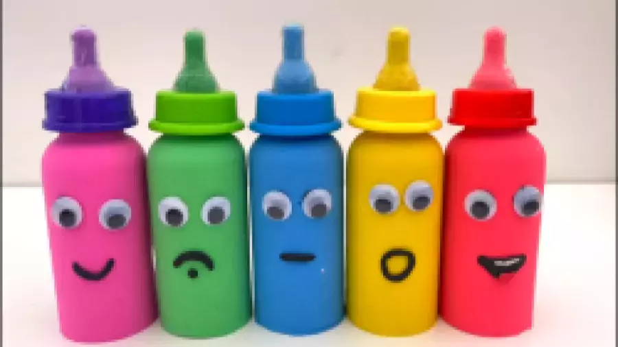 خمیر بازی کودک | شیشه شیر کودک | بازی سرگرمی کودک