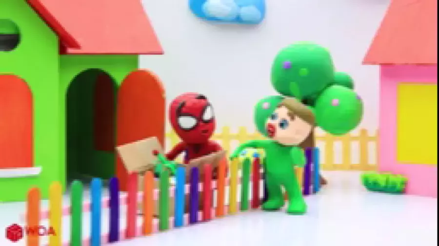 خمیربازی کودکانه - کارتون خمیربازی - خمیربازی مرد عنکبوتی