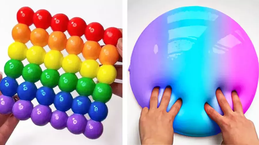 اسلایم های توپ توپی و رنگی :: سرگرمی های کودکانه و جدید