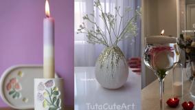 تلفیقی از رزین اپوکسی سنگ مصنوعی و شمع سازی