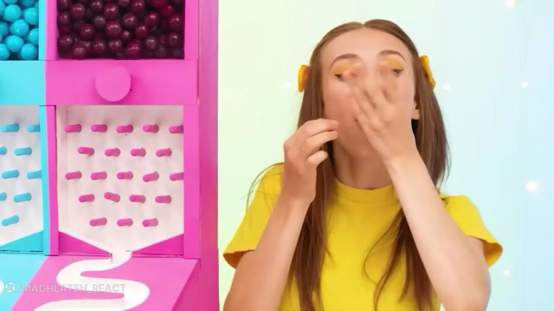 چالش جدید مغلطه ، چالش خوراکی 123go ، دختر با خنده های شیطانی