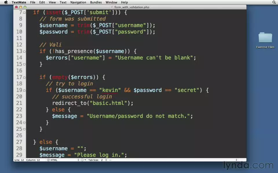 072 - فرم تک صفحه‌ای با اعتبارسنجی - اموزش php لیندا - جلال محمدزاده