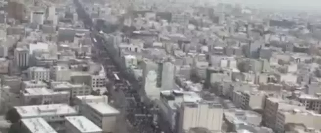 تهران | تصاویر هوایی از انبوه جمعیت در راهپیمایی ۲۲ بهمن