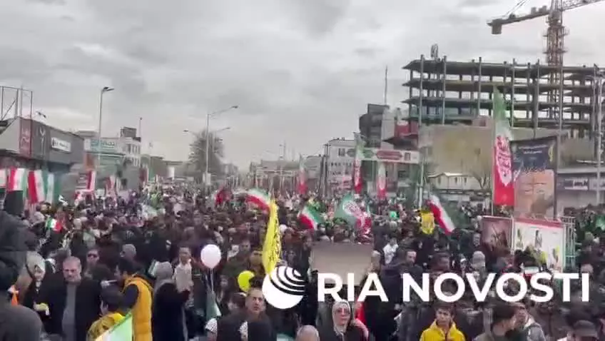 بازتاب راهپیمایی ۲۲ بهمن در رسانه روسی ریانووستی