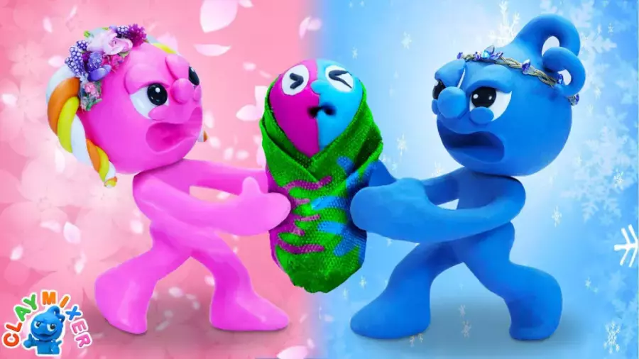 کارتون خمیری ، دختر زمستانی و پسر بهاری ، برنامه کودک و سرگرمی