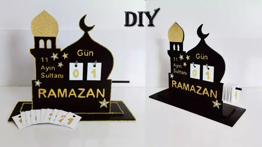 آموزش ساخت کاردستی با مقوا به مناسبت تبریک ماه رمضان