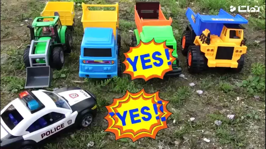 کارتون‌های شگفت‌انگیز ماشین‌های رنگی برای کودکان