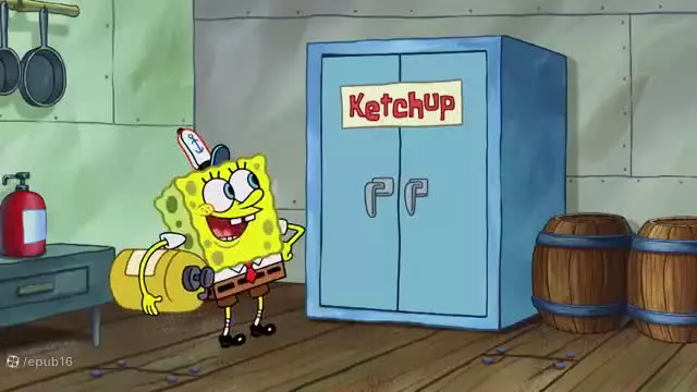 باب اسفنجی و پاتریک / کارتون کودک / یخچال چند منظوره رستوران