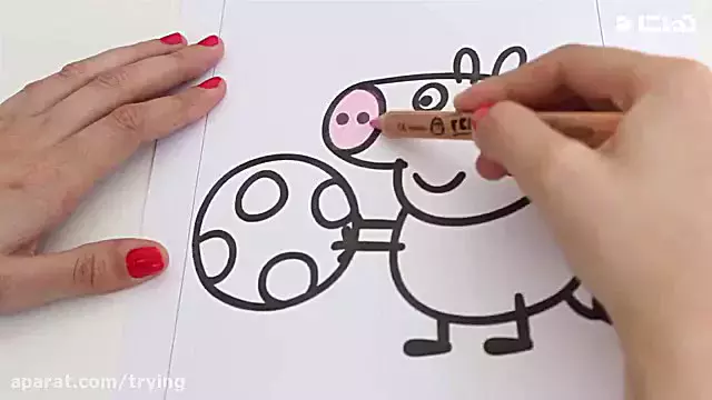 ساخت پپا پیگ بامزه با خمیربازی
