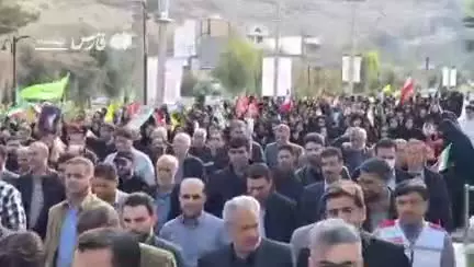 حضور پرشور مردم سرپل ذهاب در راهپیمایی روز قدس