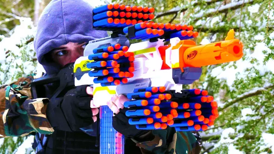 تفنگ بازی جدید : Nerf War : جنگ با تفنگ اسباب بازی نرف : بازی و سرگرمی کودک