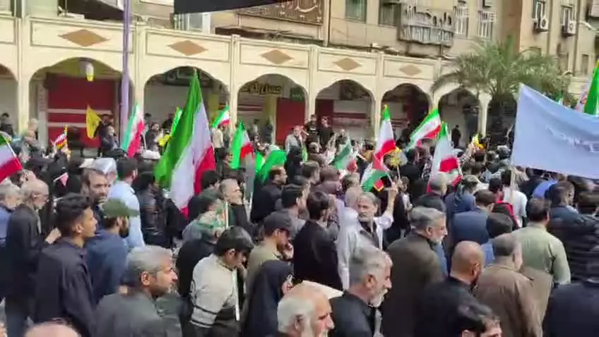 تصویری از حضور پرشور مردم اهواز در راهپیمایی روز قدس