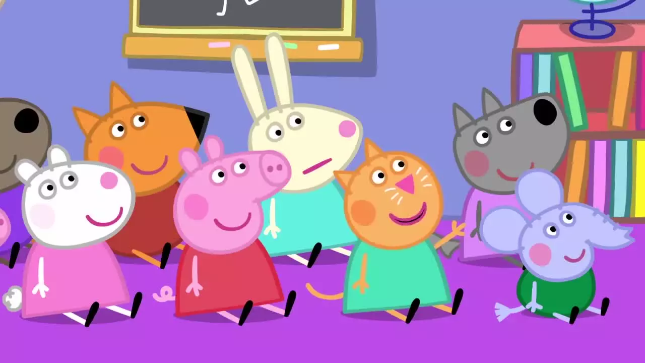 pepa pig انیمیشن-کارتون پپا پیگ زبان اصلی-( قطار بزرگ پدر بزرگ برای نجات )