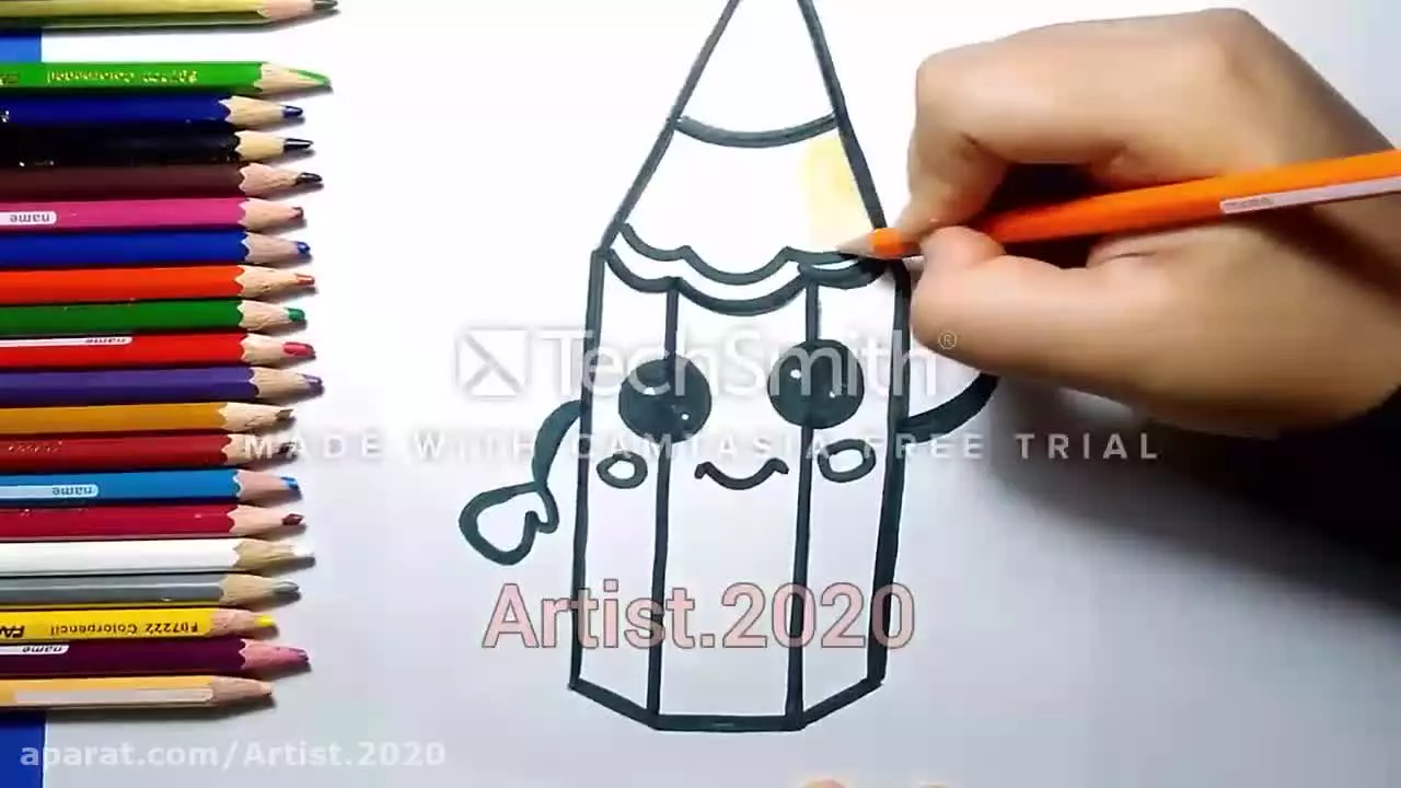 آموزش نقاشی ساده برای کودکان با مدادرنگی