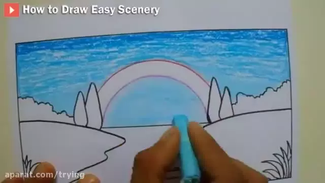 نقاشی ساده طبیعت برای کودکان: گام به گام و سرگرم‌کننده!