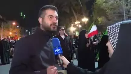 واکنش مردم به شنیدن پیام تقدیر رهبر شهید انقلاب بخاطر حضور در صحنه