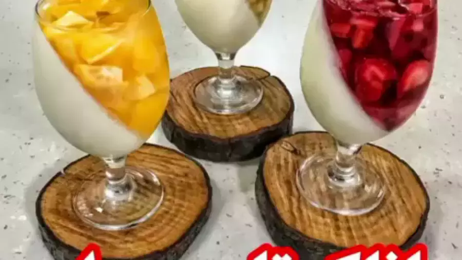 طرز تهیه پاناکوتای میوه ای . آموزش دسر پاناکوتا خوشمزه و زیبا