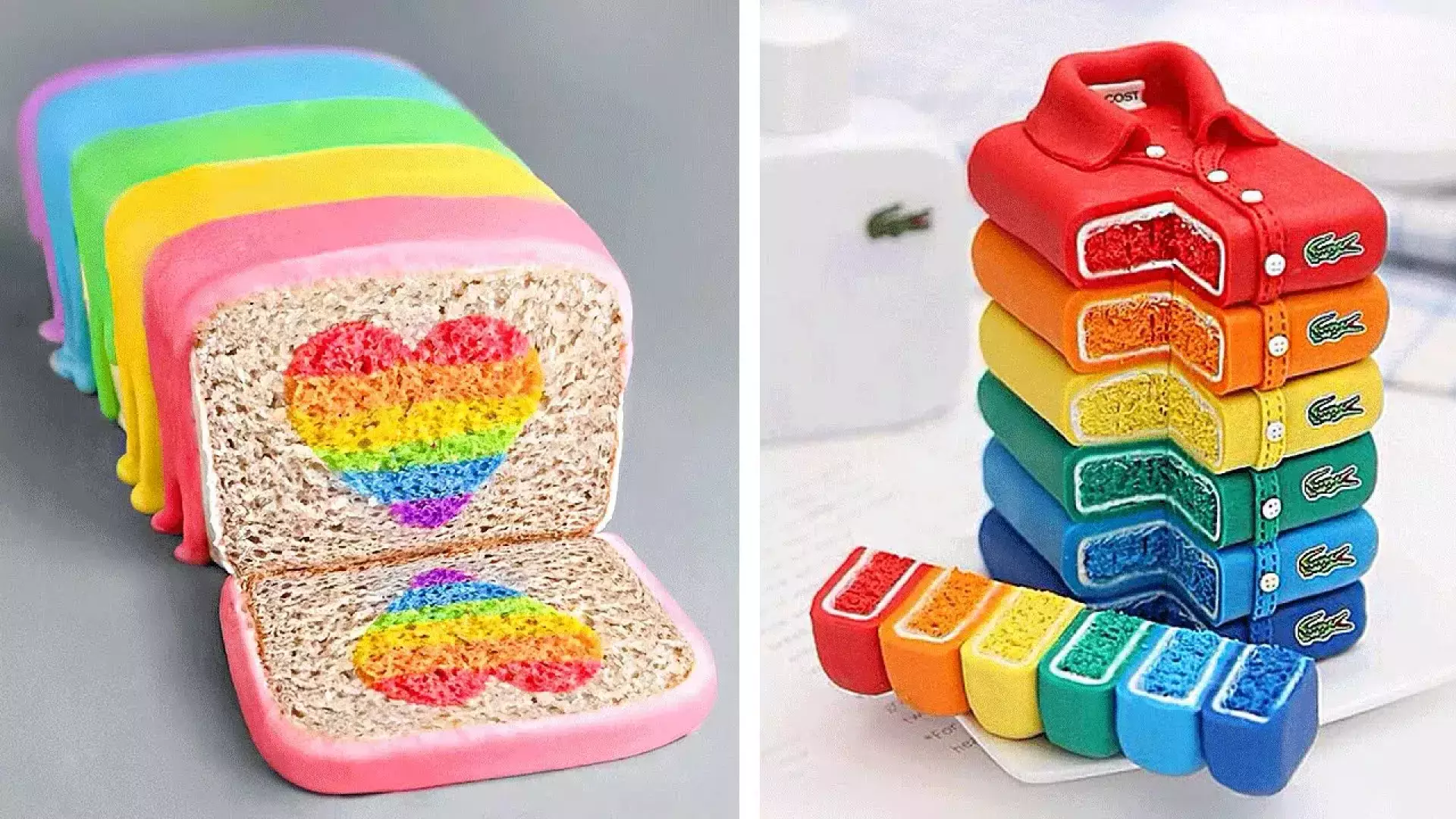 طرز تهیه دسر رنگین کمان | آموزش دسر زیبا و خوشمزه | تزیین کیک و دسر