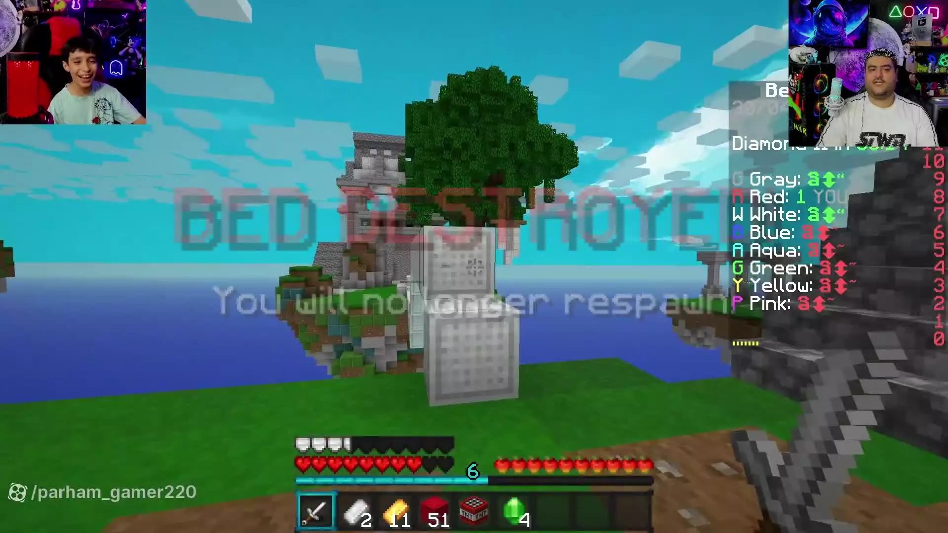 ماینکرفت بدواماینکرفت بدوارز باب اسفنجی پارت ششم Bedwars Minecraft